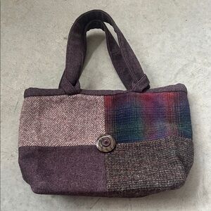 Patchwork Bag - Purple and Brown